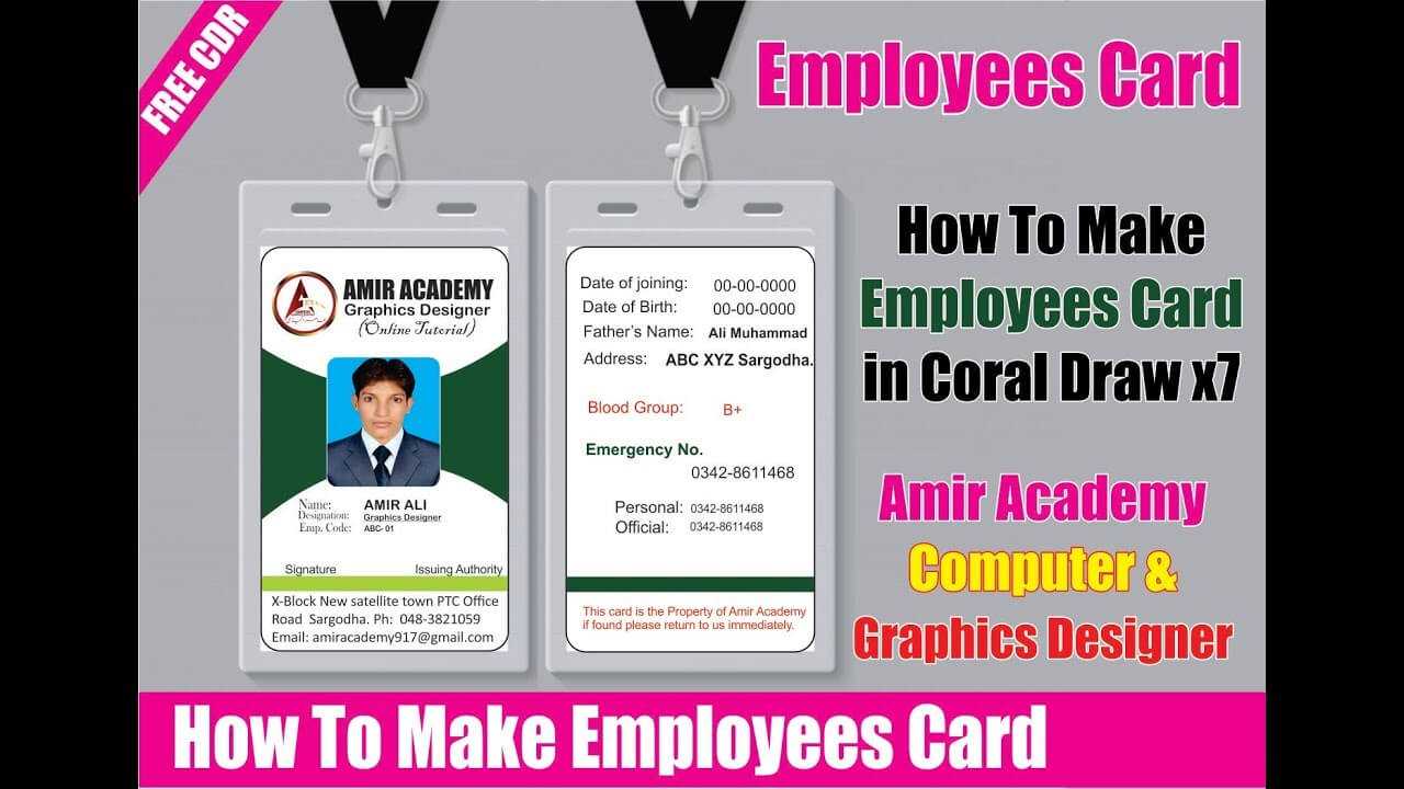 Employee Id Card Latest In Corel Draw | Company Id Card Design | School  Identity Card Design For Faculty Id Card Template