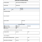 Employee Incident Report – Is Your Company In Need For An Within Employee Incident Report Templates