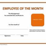 Employee Of The Month Certificate Inside Manager Of The Month Certificate Template