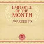 Employee Of The Month – Certificate Template In Manager Of The Month Certificate Template