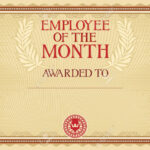 Employee Of The Month – Certificate Template Inside Employee Of The Month Certificate Template With Picture