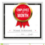 Employee Of The Month Certificate Template Stock Vector Within Employee Of The Month Certificate Templates