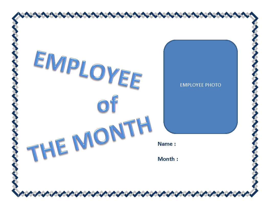 Employee Of The Month Certificate Template | Templates At Throughout Employee Of The Month Certificate Templates