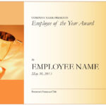 Employee Of The Year Certificate Blank With Employee Of The Year Certificate Template Free