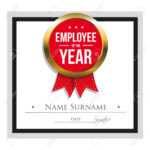 Employee Of The Year Certificate Template inside Employee Of The Year Certificate Template Free