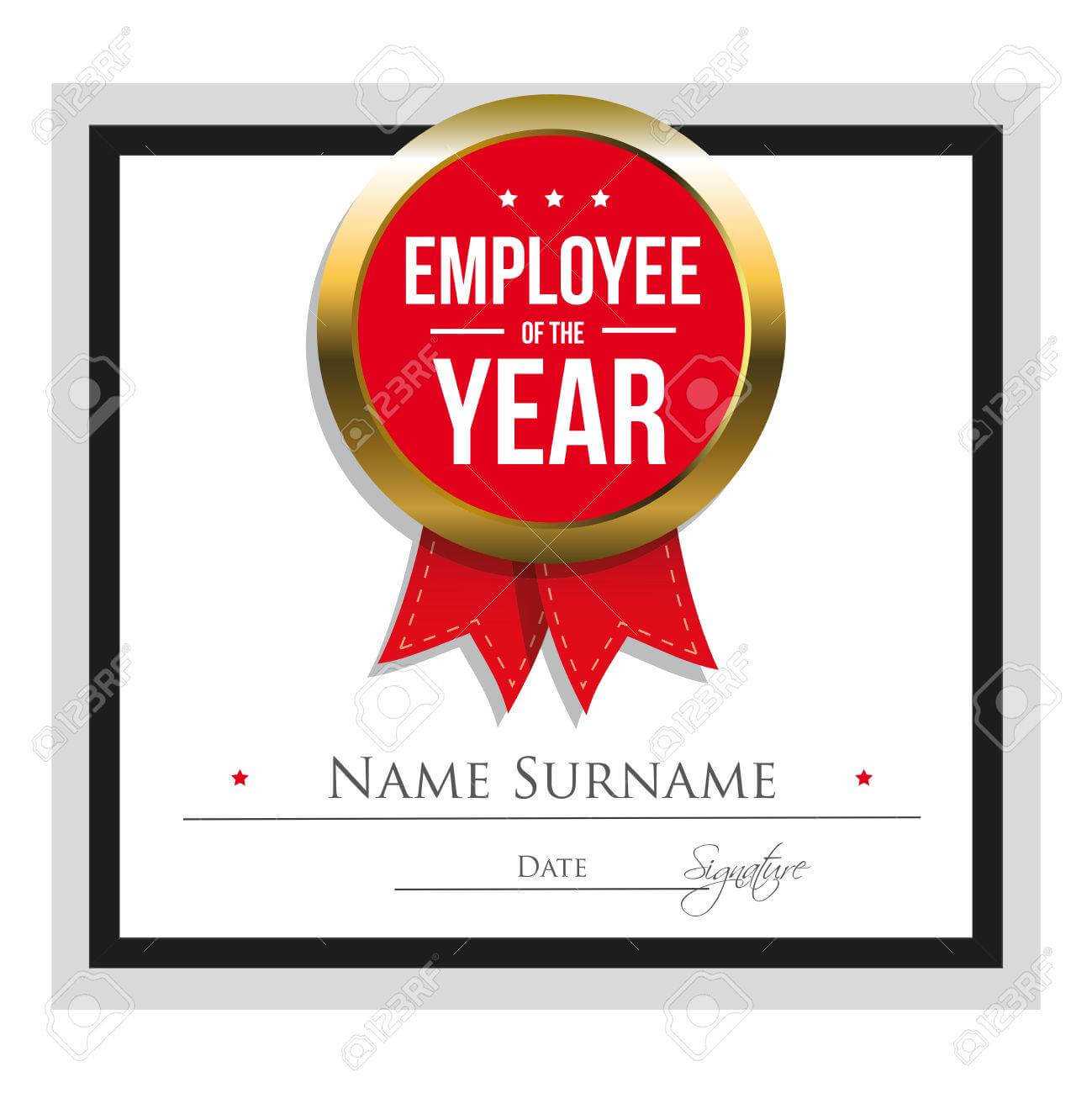 Employee Of The Year Certificate Template inside Employee Of The Year Certificate Template Free