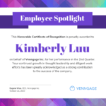 Employee Spotlight Certificate Of Recognition Template Regarding Employee Anniversary Certificate Template