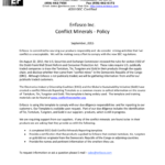 Enfasco Inc Enfasco Inc. Conflict Minerals – Policy Throughout Eicc Conflict Minerals Reporting Template