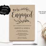 Engagement Invitation Template, Printable Engagement Party With Regard To Engagement Invitation Card Template