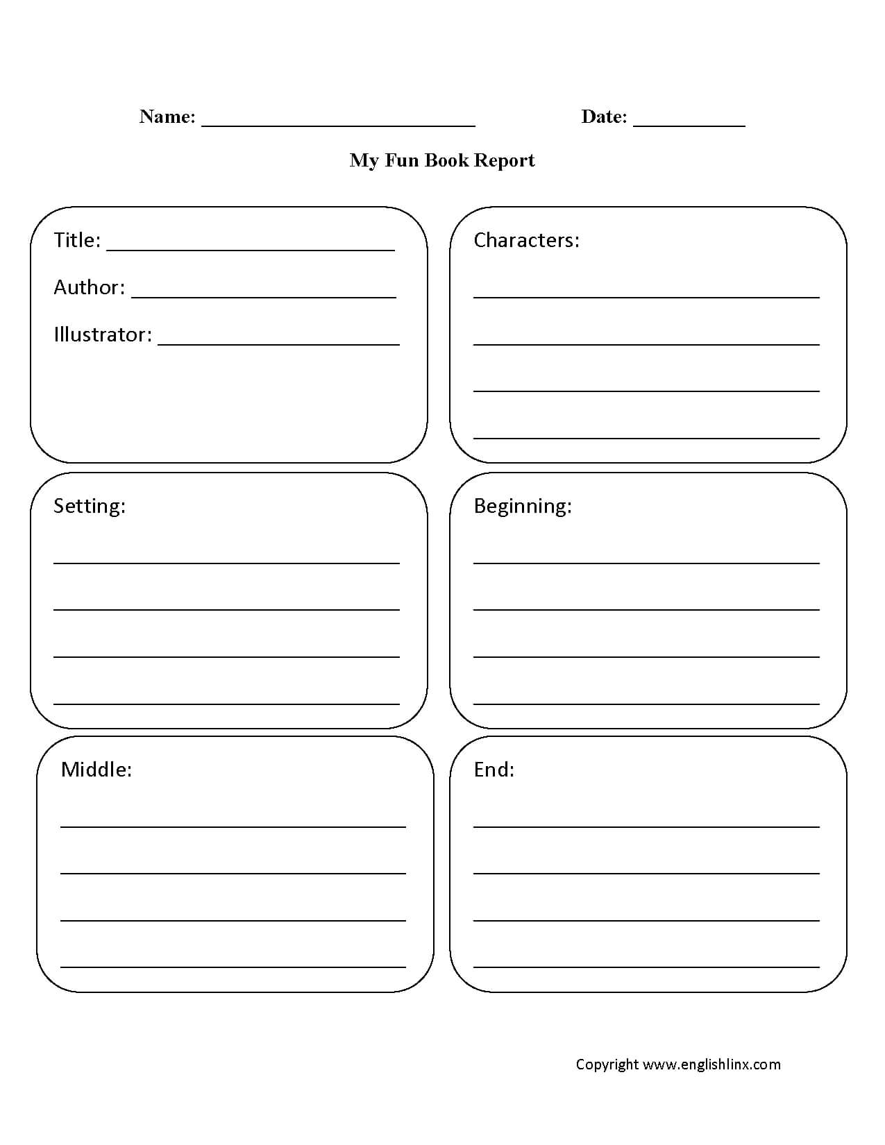 Englishlinx | Book Report Worksheets Pertaining To 4Th Grade Book Report Template