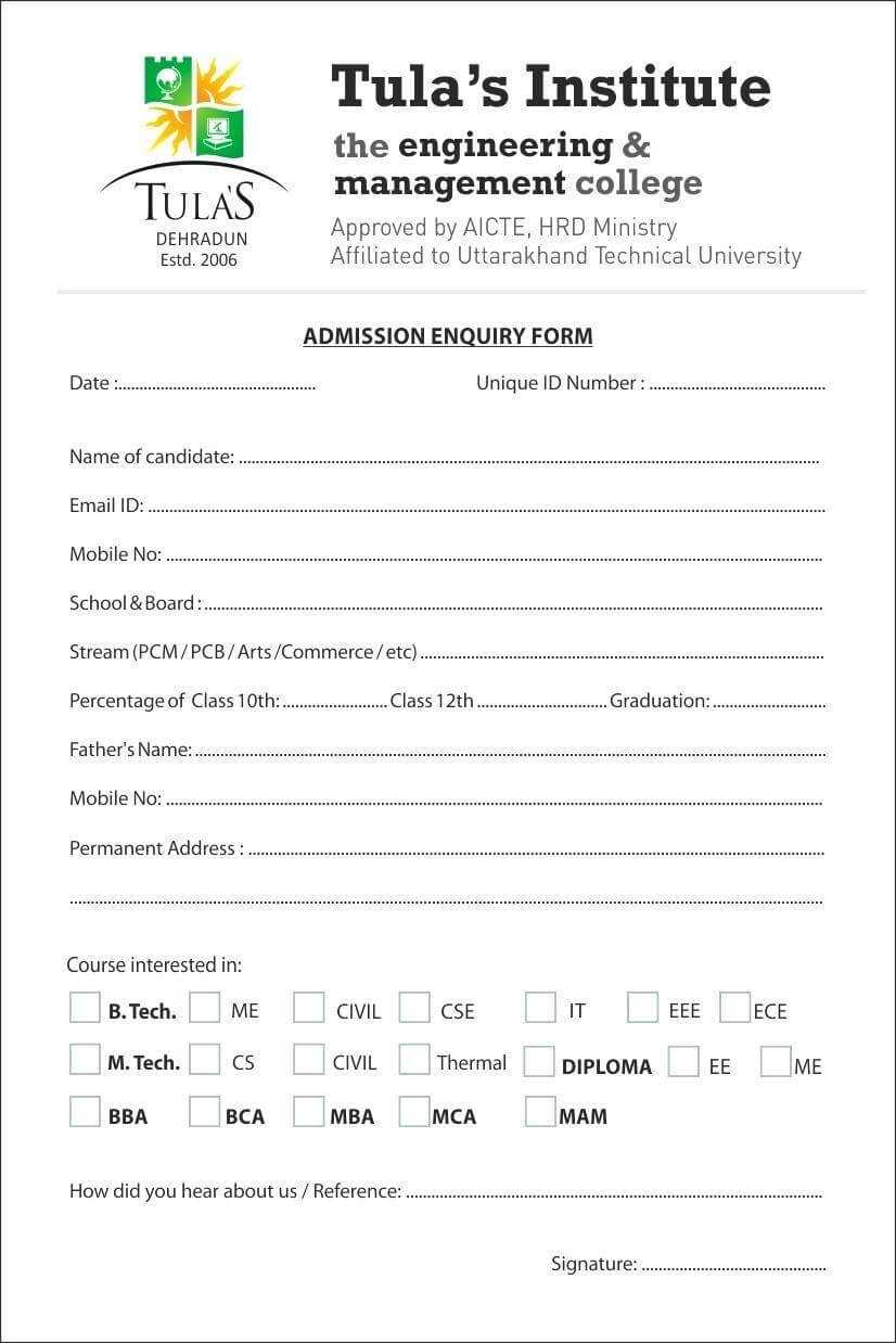 Enquiry Form Template Free | Kuwali Intended For Enquiry Form Template Word