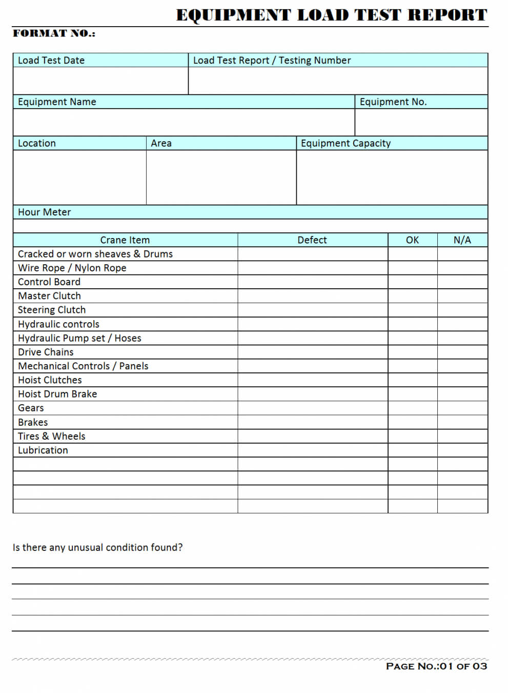 Equipment Test Report Plate Jira Cube Format Pdf Summary In Within Test Closure Report Template