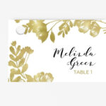 Escort/place Cards Editable Ms Word Template Diy | Floral With Ms Word Place Card Template