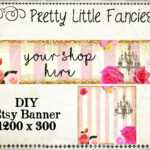 Etsy Shop Banner Diy Banner Template Premade Etsy Store Large Banner And  Icon Gold Glitter Digital Roses Chandelier With Etsy Banner Template