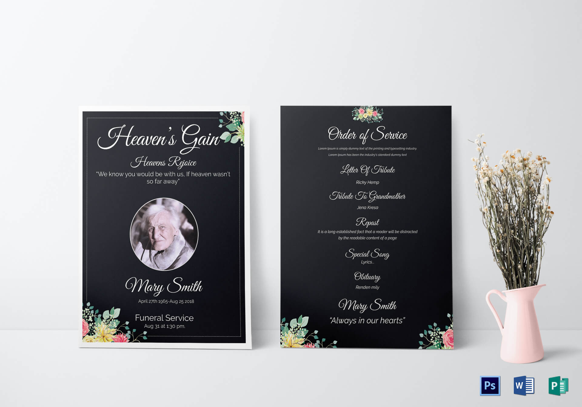 Eulogy Funeral Invitation Card Template For Funeral Invitation Card Template