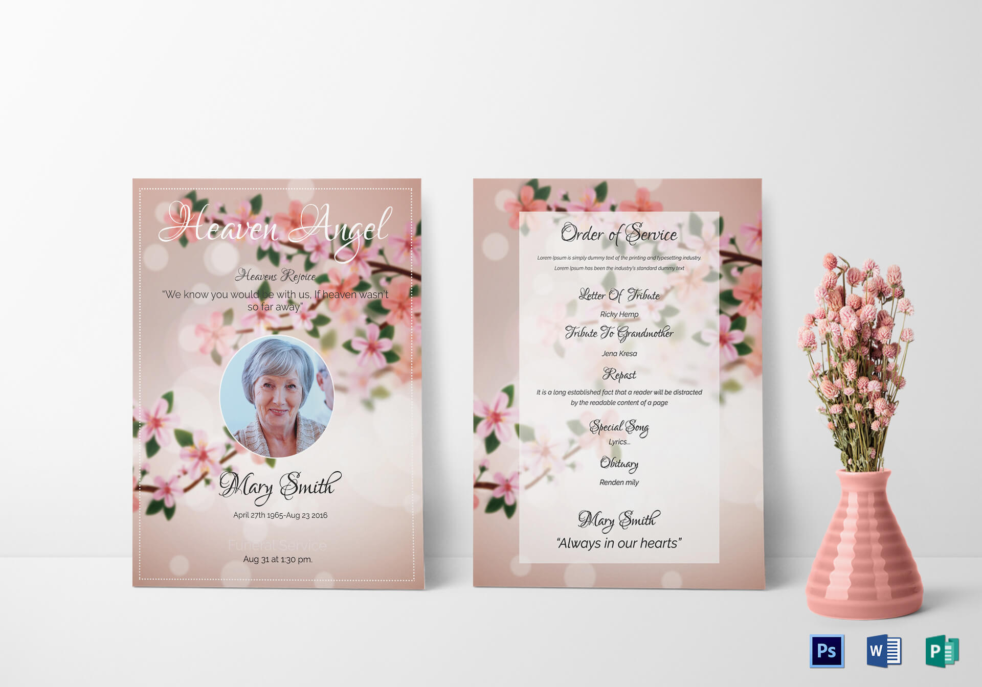 Eulogy Funeral Invitation Template Throughout Funeral Invitation Card Template