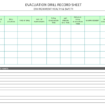 Evacuation Drill Record Sheet – In Fire Evacuation Drill Report Template