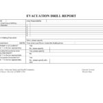 Evacuation Drill Report | Occupational Safety, Health And Regarding Fire Evacuation Drill Report Template