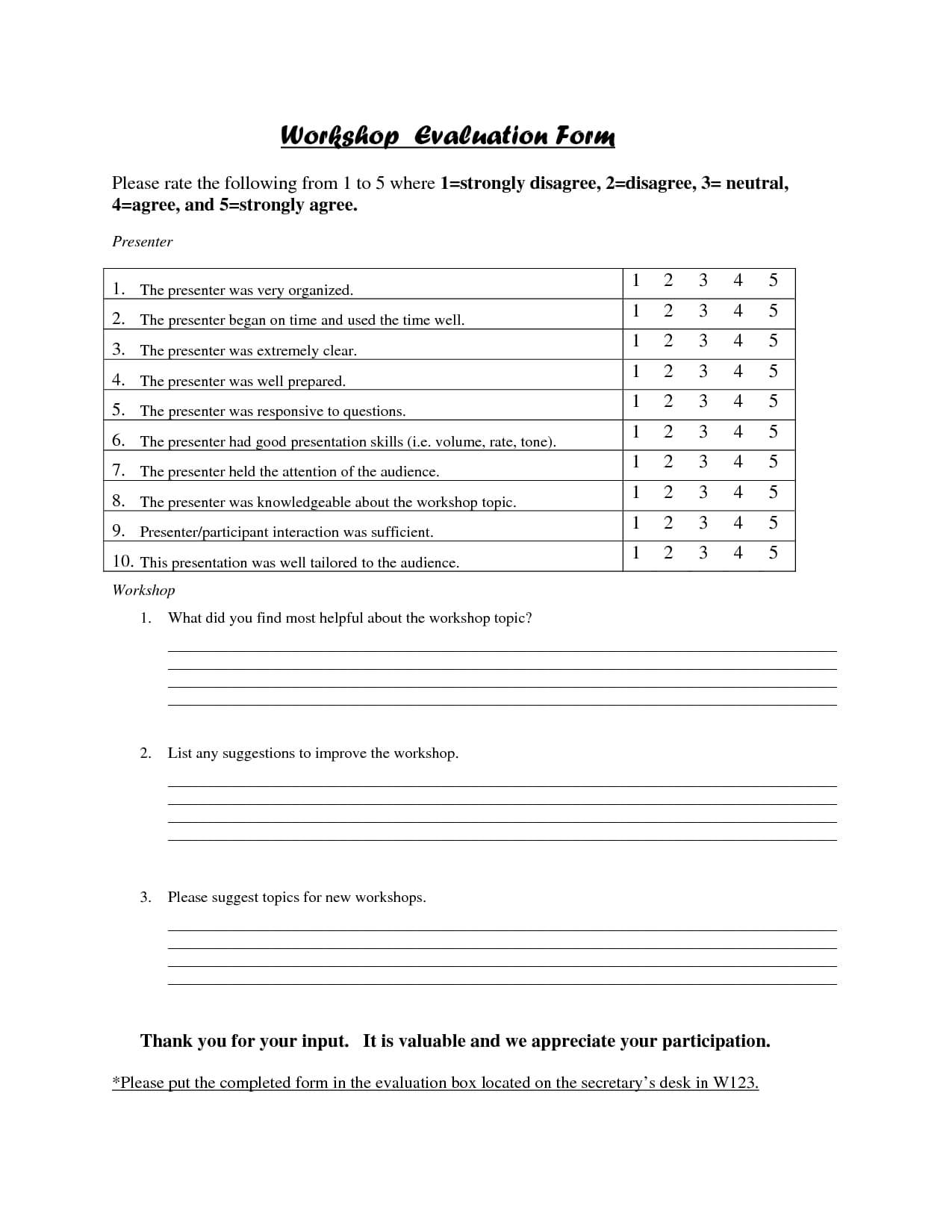 Evaluation Form For Yoga Retreat | Evaluation Form For Yoga Pertaining To Training Feedback Report Template