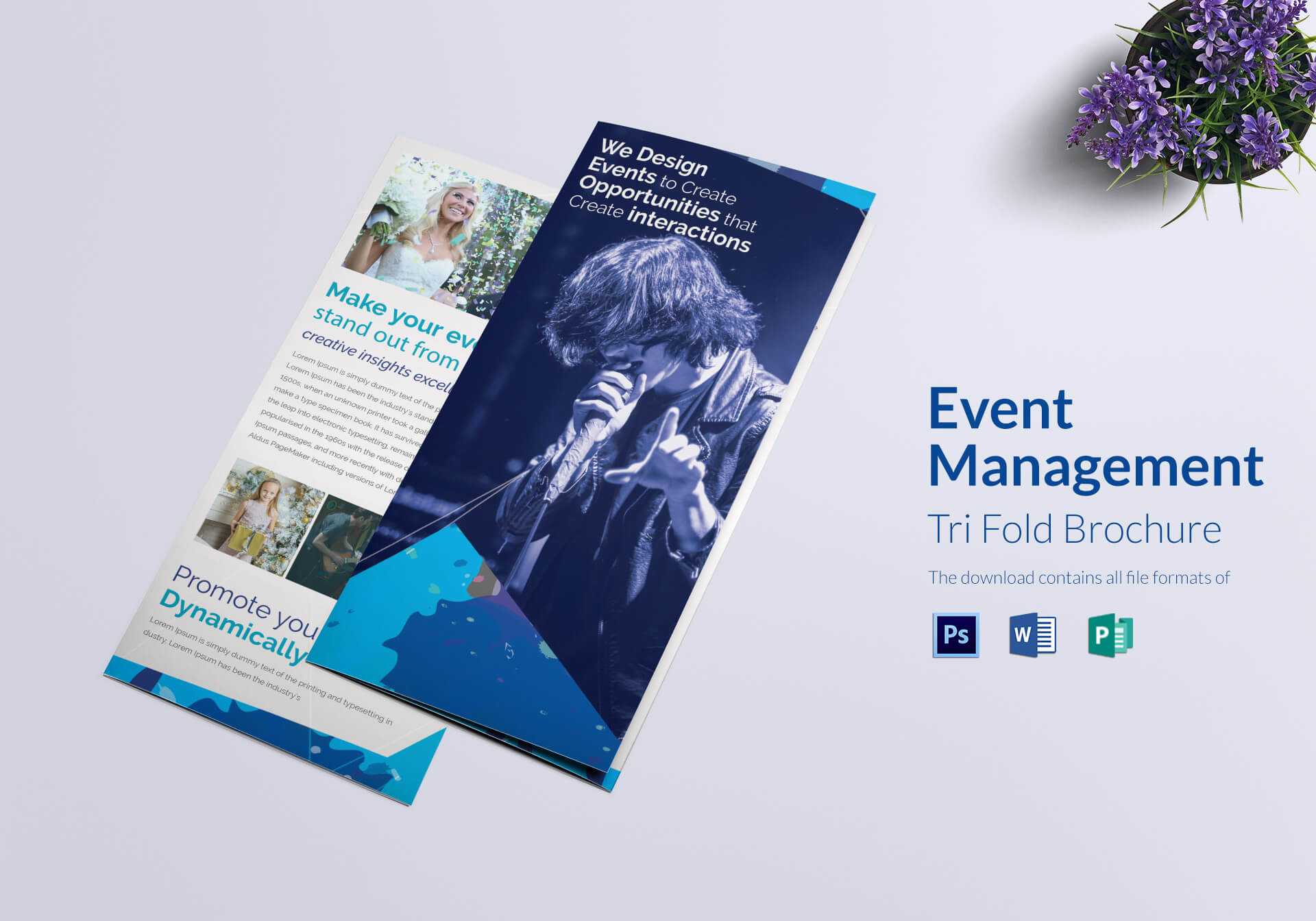 Event Management Tri Fold Brochure Template For Tri Fold Brochure Publisher Template