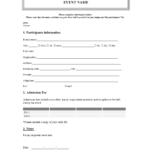 Event Registration Form throughout Seminar Registration Form Template Word