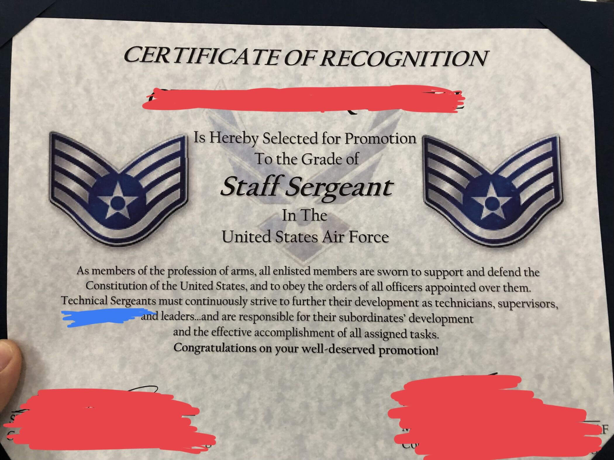 Excited For My Promotion To Sta— Uhh : Airforce Regarding Officer Promotion Certificate Template