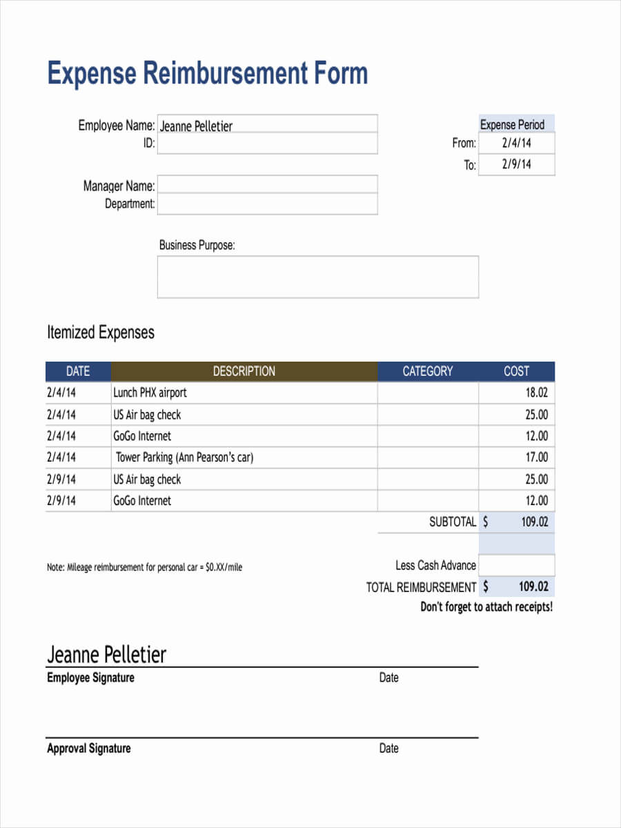Expense Form Reimbursement Pdf Variable Formula Accounting With Regard To Medical Report Template Free Downloads
