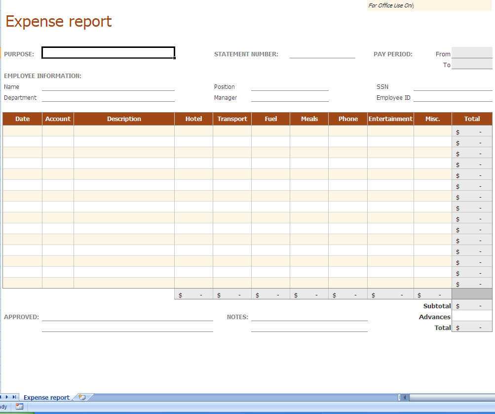 Expense Report Excel Template | Reporting Expenses Excel Within Expense Report Spreadsheet Template Excel