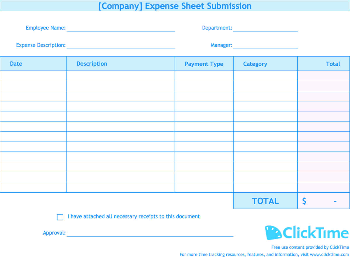 Expense Report Template | Track Expenses Easily In Excel Within Company Expense Report Template