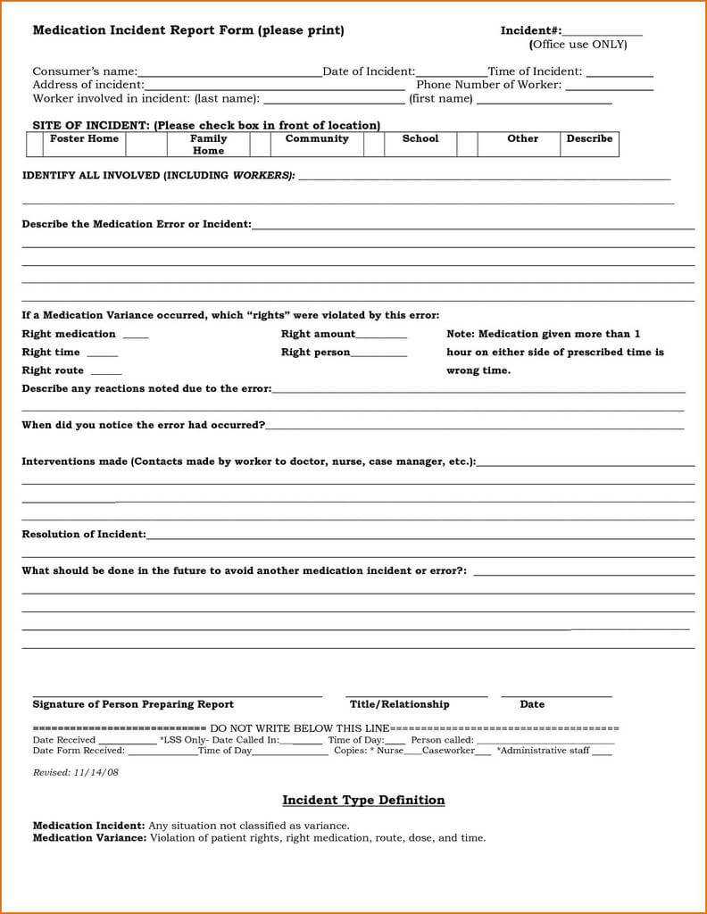 Exposure Incident Report Form Osha - Hizir.kaptanband.co Within Medication Incident Report Form Template