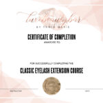 Eyelash Extension Certificate – Editable Template | Designs For Love Certificate Templates