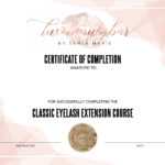 Eyelash Extension Certificate – Editable Template | Designs For Love Certificate Templates