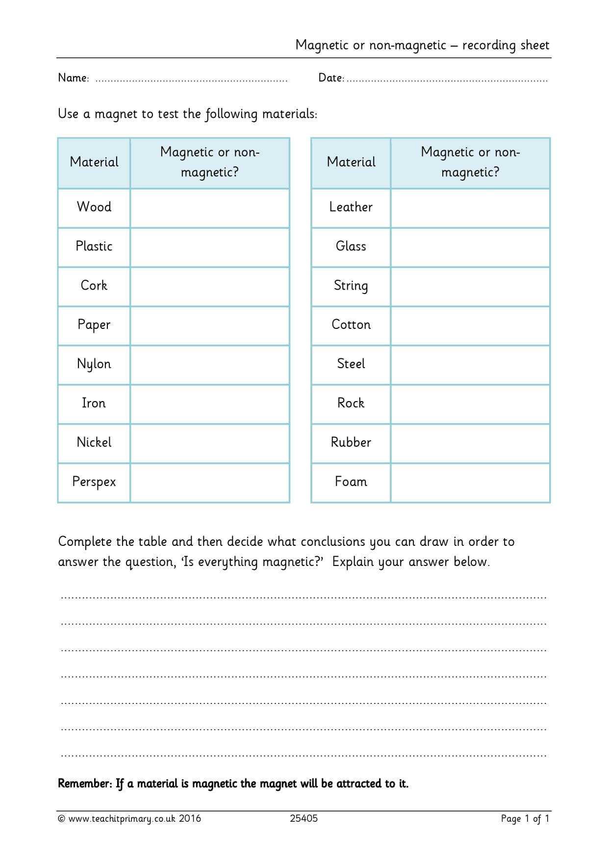 Eyfs | Ks1 | Ks2 | Investigations | Teachit Primary Regarding Science Report Template Ks2