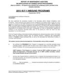 F 1 Compliance Audit Report For Agreed Upon Procedures Report Template