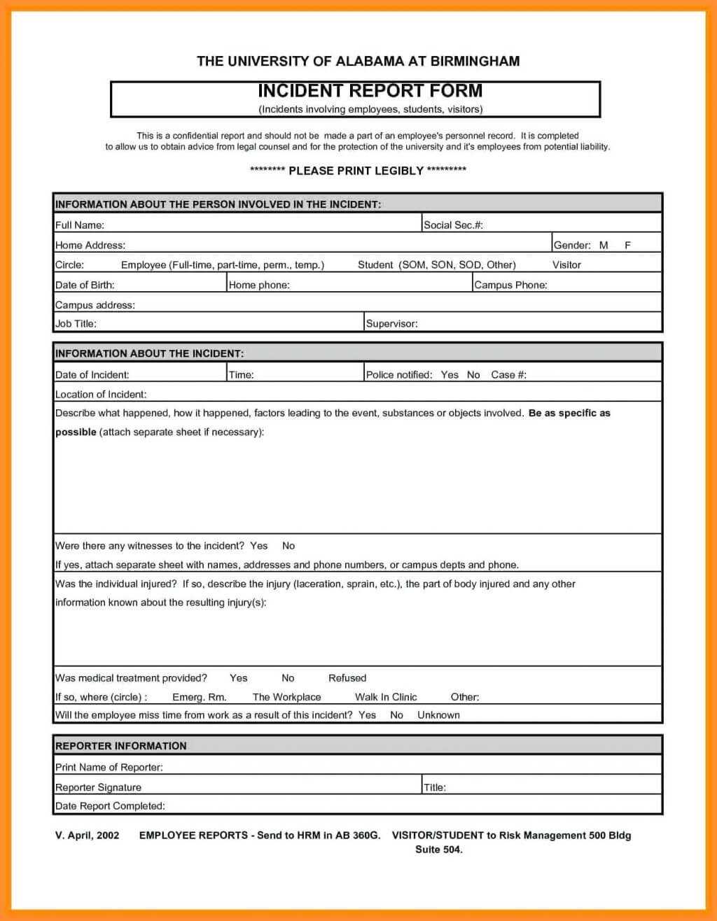 Failure Report Template Investigation My Best Templates Oos In Equipment Fault Report Template