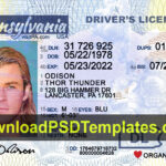 Fake Driving License Templates [Psd Files] For Georgia Id Card Template