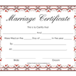 Fake Marriage Certificate Advanced Free Blank Marriage With Regard To Blank Marriage Certificate Template