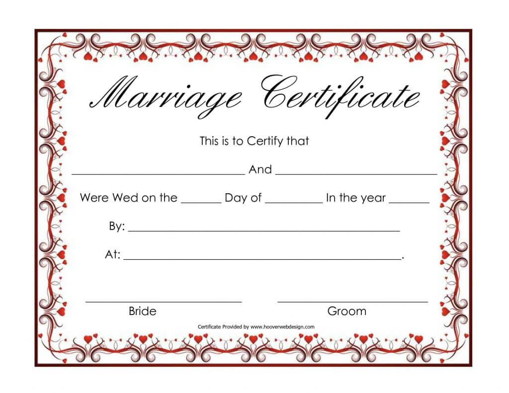 Fake Marriage Certificate Advanced Free Blank Marriage With Regard To Blank Marriage Certificate Template
