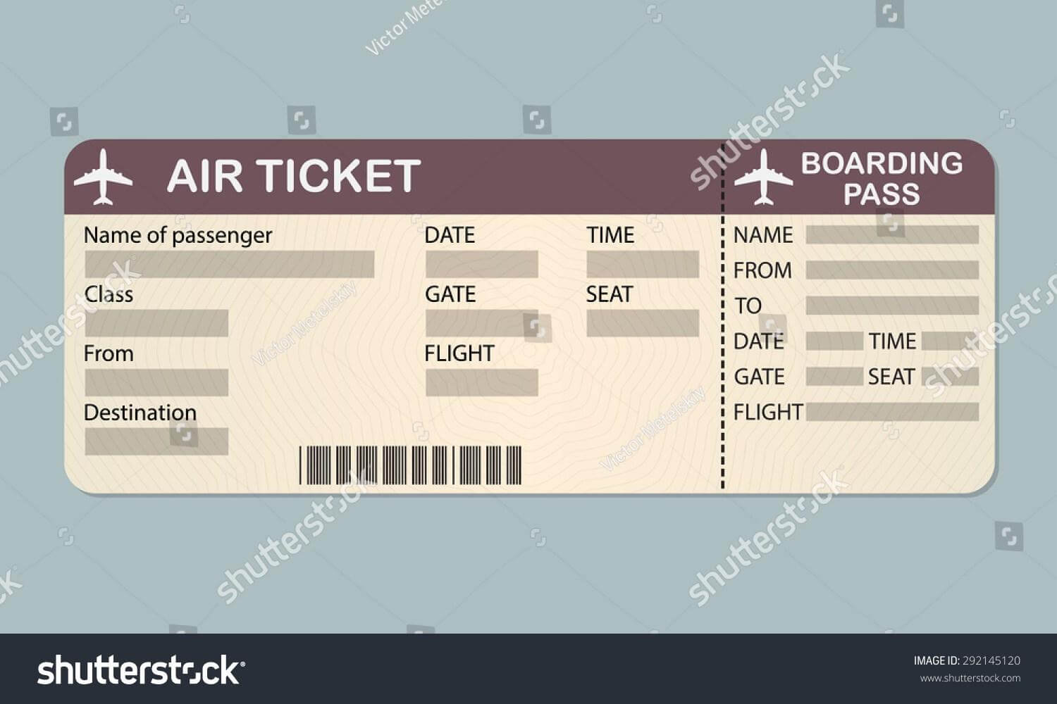 Fake Plane Ticket Template – Top Image Gallery Site With Regard To Plane Ticket Template Word