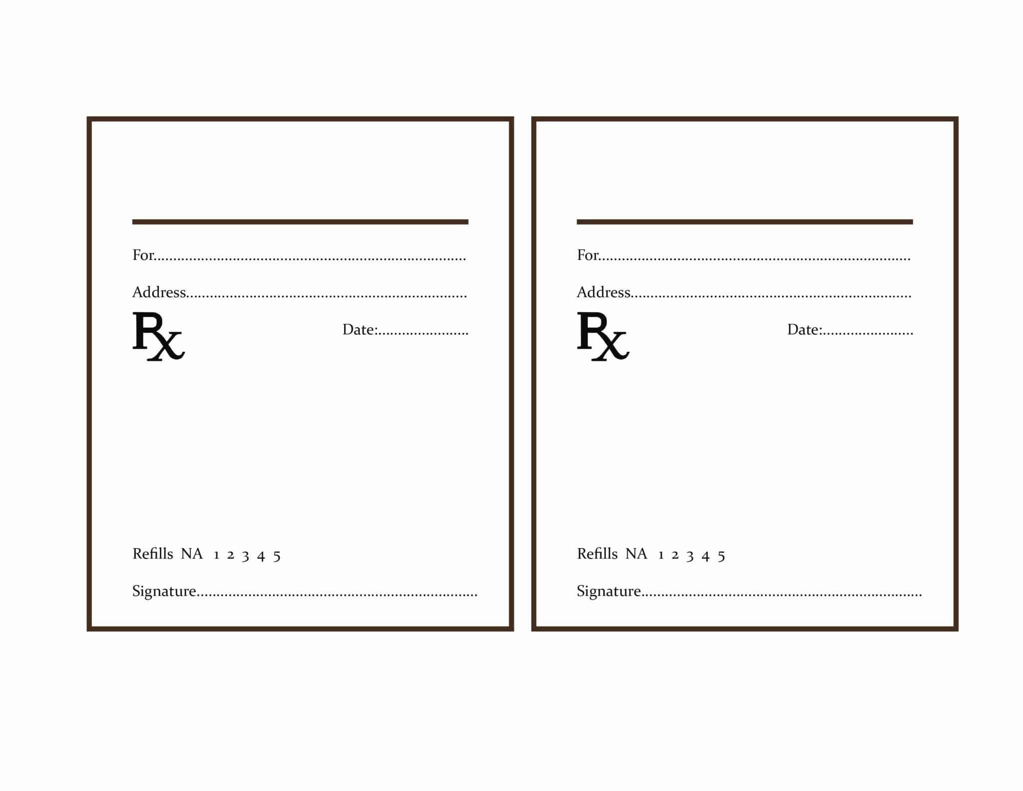 Fake Prescription Label Template | Template Modern Design With Regard To Blank Prescription Pad Template