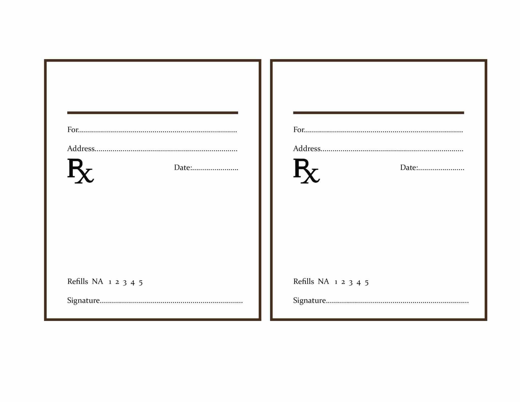 Fake Prescription Label Template | Template Modern Design With Regard To Blank Prescription Pad Template