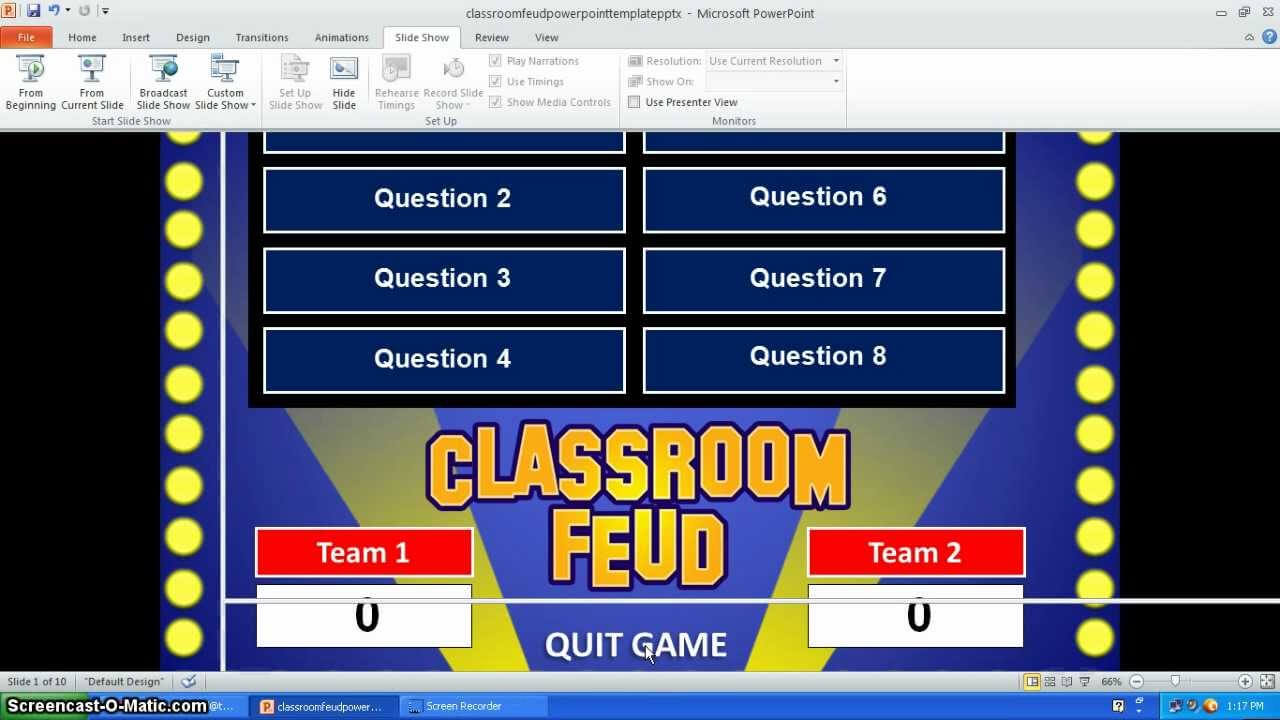 Family Feud Powerpoint Template With Family Feud Game Template Powerpoint Free