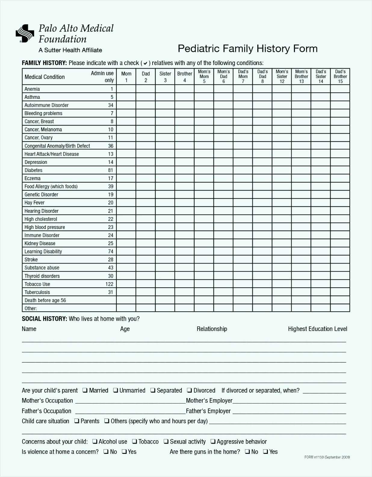 Family Medical History Form For Adoption What's So Trendy With Regard To Medical History Template Word