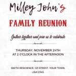 Family Reunion Invitation Card Template Within Reunion Invitation Card Templates