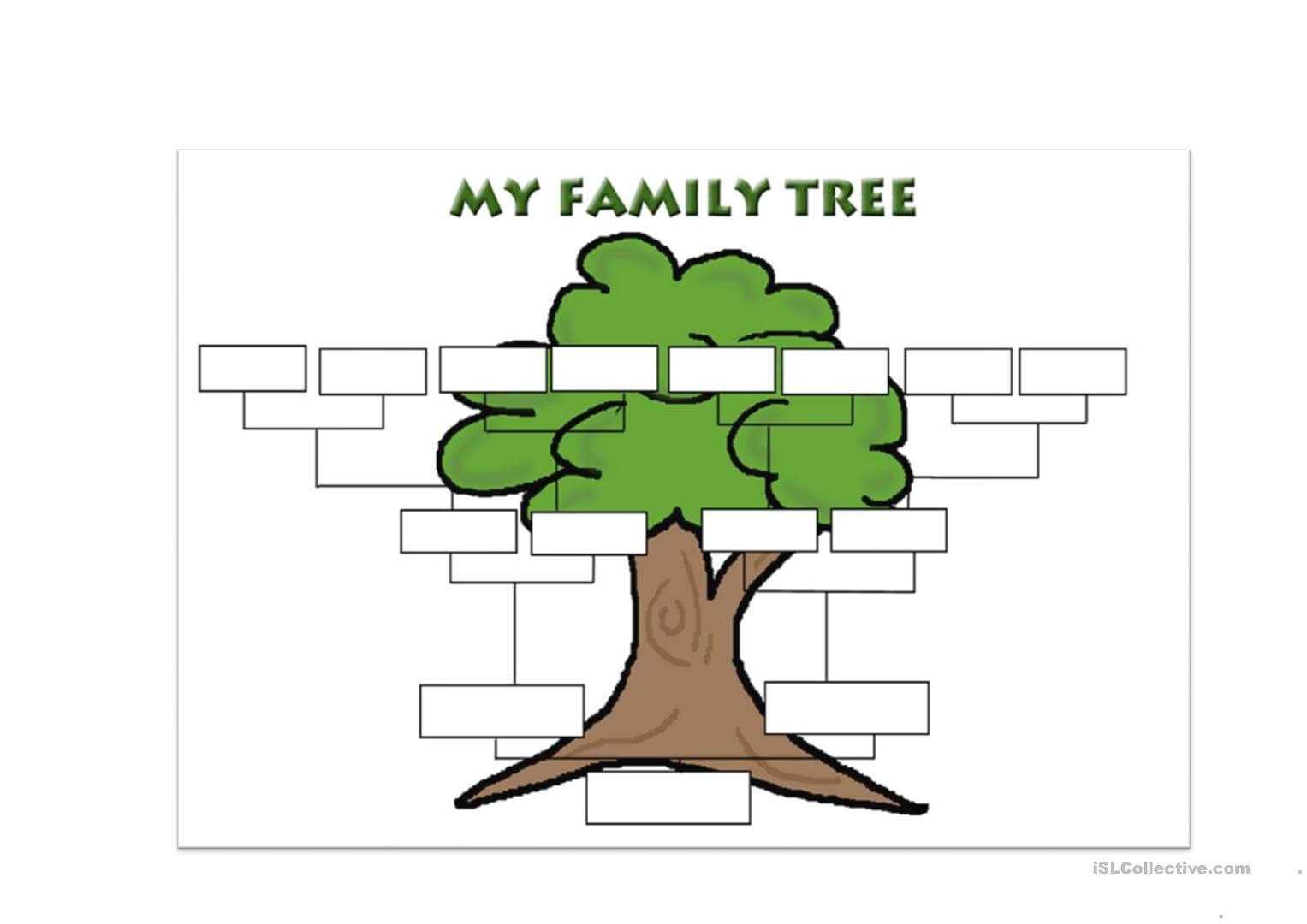 Family Tree Template – English Esl Worksheets In Fill In The Blank Family Tree Template