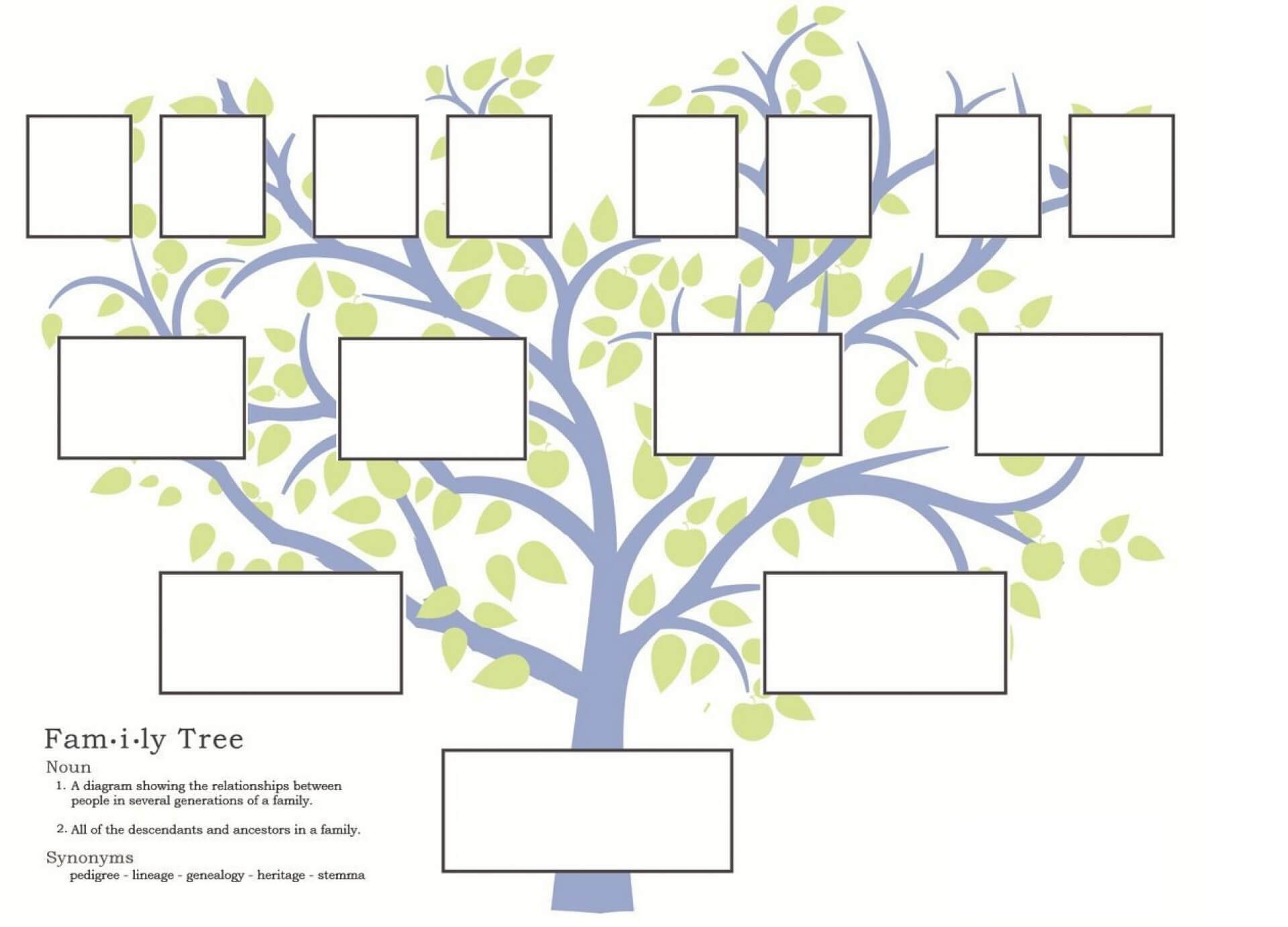 Family Tree Template Word 2007 Intended For Fill In The Blank Family Tree Template
