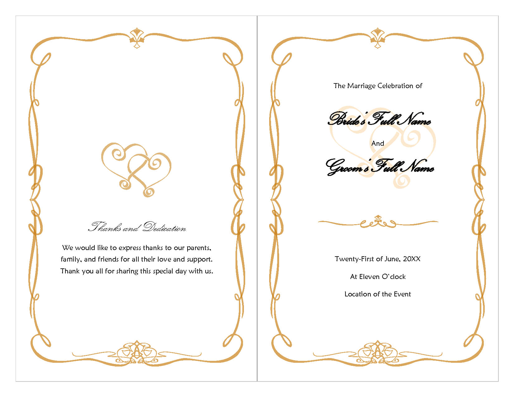 Fan Template Free Download | Wedding Program Template – Doc Regarding Free Printable Wedding Program Templates Word