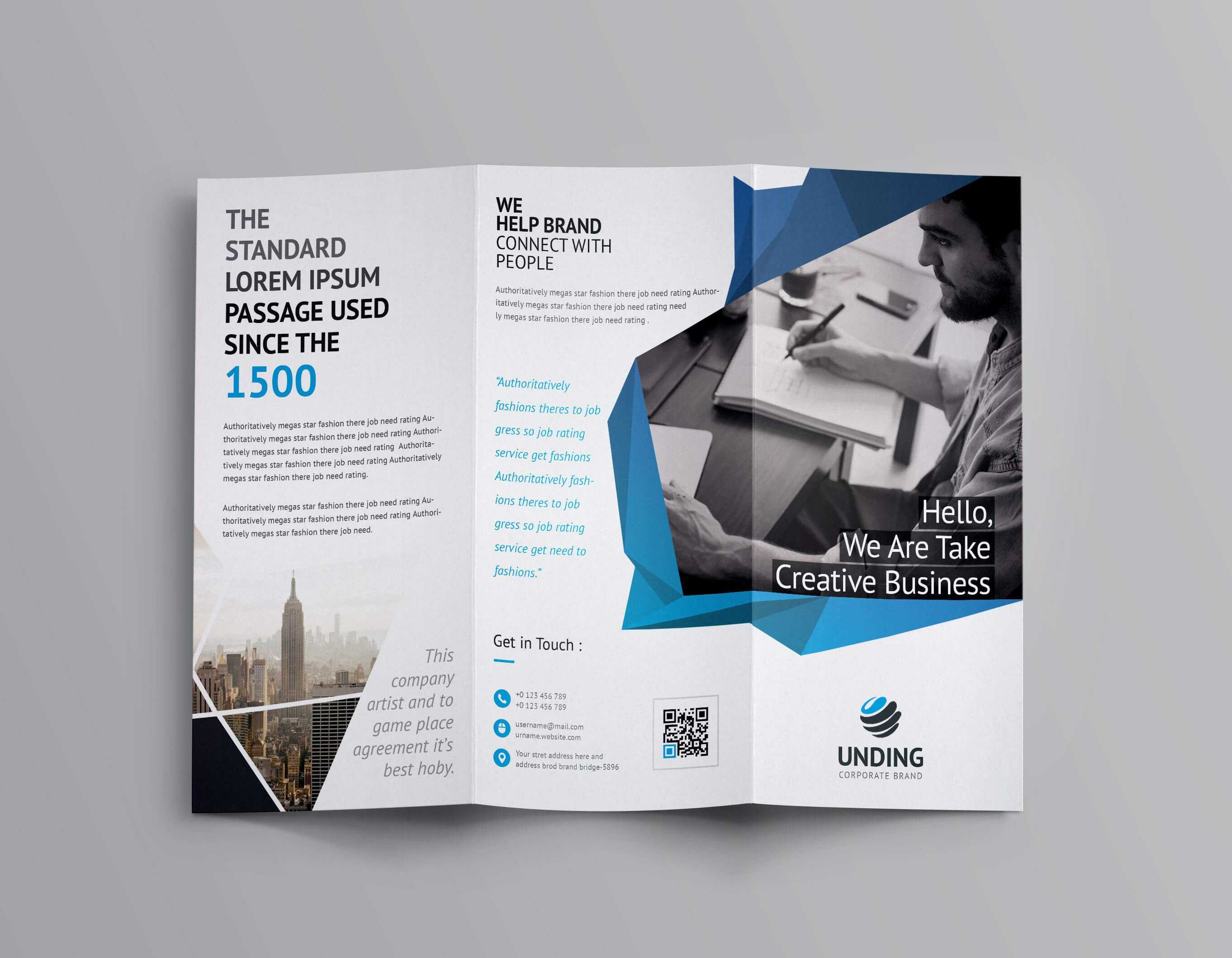 Fancy Business Tri Fold Brochure Template | Brochure Within Fancy Brochure Templates