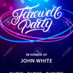 Farewell Party Hand Written Lettering. Invitation Card, Poster,.. For Farewell Invitation Card Template