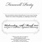 Farewell Party Invitation Note | Party Invitation Card In With Regard To Farewell Invitation Card Template